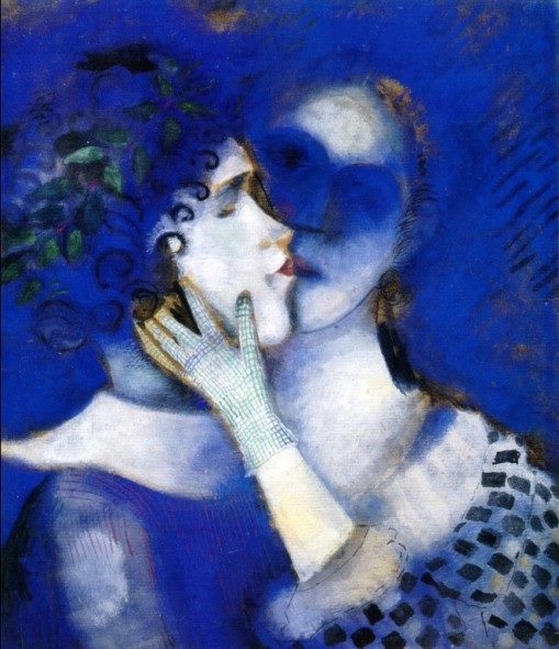 Gli amanti in blu di Chagall