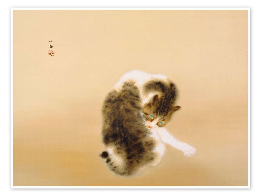 Tabby cat di Takeuchi Seihō